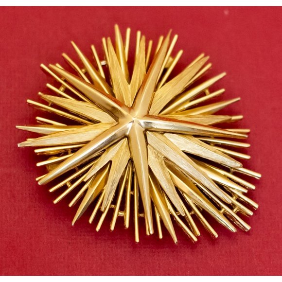 Vintage Intricate Exploding Star Brooch by Crown Trifari - F48 - Picture 2 of 4